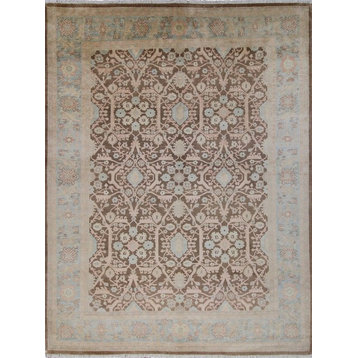 Oriental Chobi Peshawar, Hand-Knotted, Wool Rug, 9'2"x12'