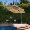 GDF Studio Bay Outdoor 9'8" Canopy Umbrella With Base