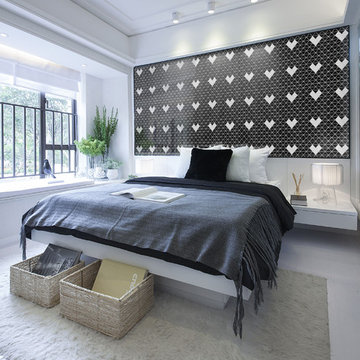 Modern Bedroom Triangular Porcelain Mosaic Tile