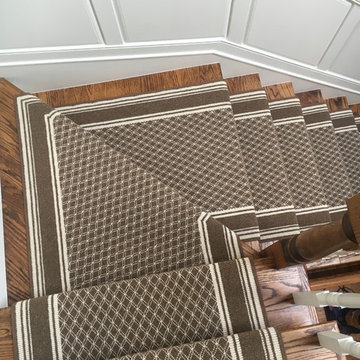 Custom Bordered Stair Runner