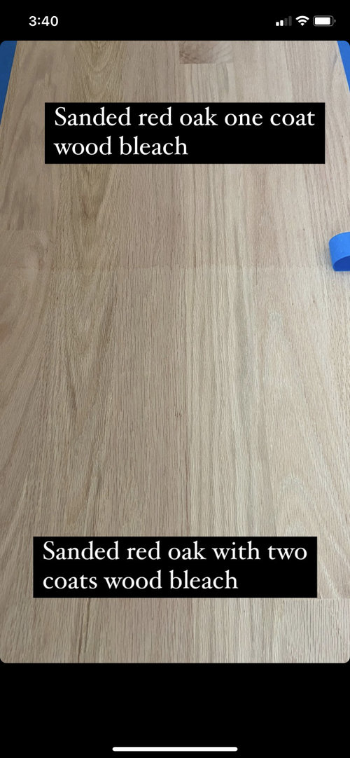 Bleaching red oak hardwood floors