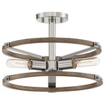 Designers Fountain - Designers Fountain D206M-SF-PN Hanston - 3 Light Semi Flush-Mount - Canopy Included: Yes  Canopy DiHanston 3 Light Semi Polished Nickel *UL Approved: YES Energy Star Qualified: n/a ADA Certified: n/a  *Number of Lights: Lamp: 3-*Wattage:60w Medium Base bulb(s) *Bulb Included:No *Bulb Type:Medium Base *Finish Type:Polished Nickel