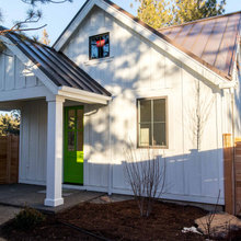 board & batten with metal roof