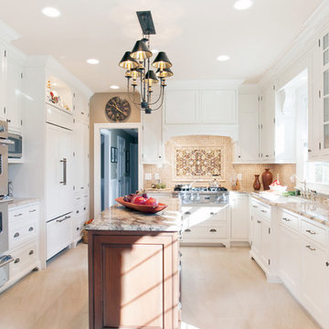 Cottage Kitchen Cabinetry dressed in White