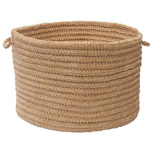 Colonial Mills Chunky NAT Wool Dipped Basket 24 by 14-Inch Dark Gray/Beige 