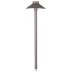 WAC Lighting - Tiki LED 12V Area-Light 3000K, Bronze - The Tiki Path Light provides a wide sweep of light in a minimalist design that will blend into any landscape. Both the dome-shaped shade and stem are made out of a durable die-cast aluminum. Integrated LED's provide a powerful long lasting energy efficient performance.