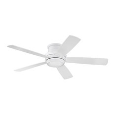52" White Ceiling Fan with Blades and LED Light - Craftmade Tempo TMPH52W5