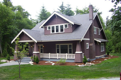 Example of an arts and crafts exterior home design in Seattle