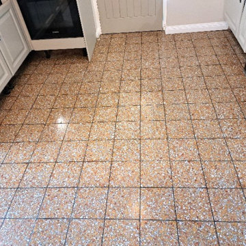 1950’s Terrazzo Kitchen Floor Tiles Renovated in Pattingham Wolverhampton