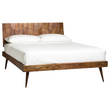 Moe's Home Collection O2 Modern Wood King Platform Bed in Natural
