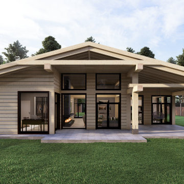 Glulam log cabins-Glulam log houses