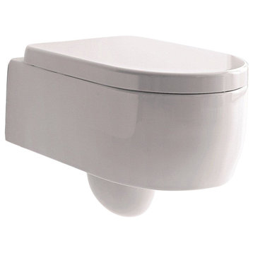 Flo Wall Mounted Toilet, Ceramic White