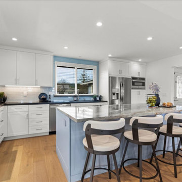 Smokey Blue: Almaden Valley Kitchen Remodel