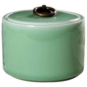 Le Creuset 2 Quart Coffee Storage Jar Truffle Traditional K Ceramic Tea Canister Portable Coffee Jar Sealed Caddy 24 57