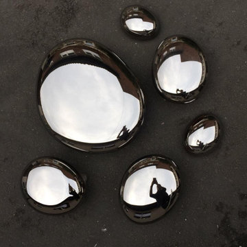 Accent Wall Glass Sculpture MERCURY DROPS