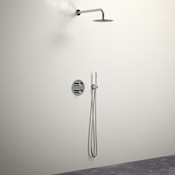 LUSSO CHROME LUXE SHOWER SET WITH THERMOSTATIC VALVE AND HAND-HELD SHOWER - Products