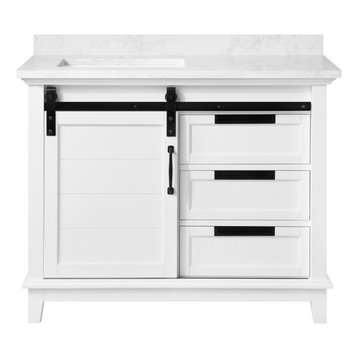 OVE Decors Edenderry 42 in. Vanity White Finish and Power Bar