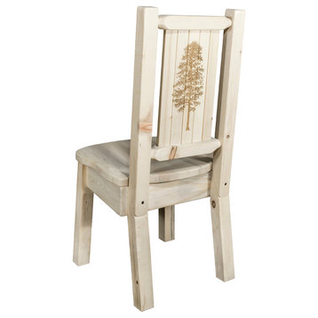 Homestead Collection Side Chair, Pine Tree Design, Ready to Finish