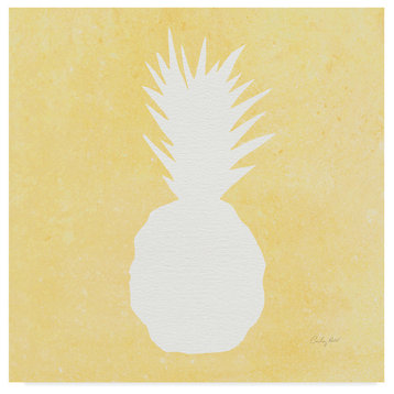 "Tropical Fun Pineapple Silhouette II" by Courtney Prahl, Canvas Art, 18"x18"