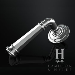 DOOR LEVER WITH ROSETTE - Door Hardware