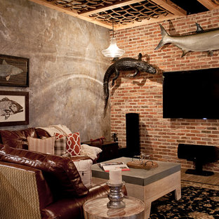 Cette image montre une salle de cinéma urbaine de taille moyenne avec un sol en vinyl.