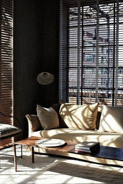 Persianas venecianas de madera blanca, opacas/filtrantes de luz, persianas  horizontales para interiores y exteriores, cortinas venecianas de madera