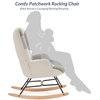 Paramount Colorful Unique Patchwork Multicolored Rocking Chair - Patchwork B