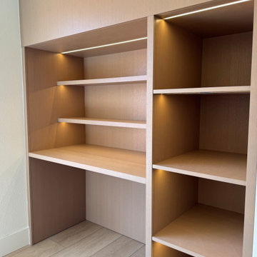 Custom Built-In Closet with Desk and Shelving – Multi-Functional Storage Design