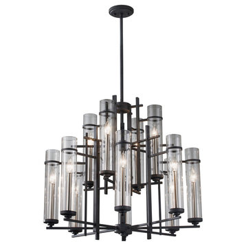 Murray Feiss Ethan 12 Light Chandelier F2629/8+4AF/BS