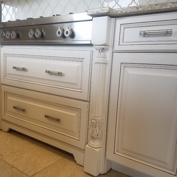 Custom High-End White and Charcoal Kitchen
