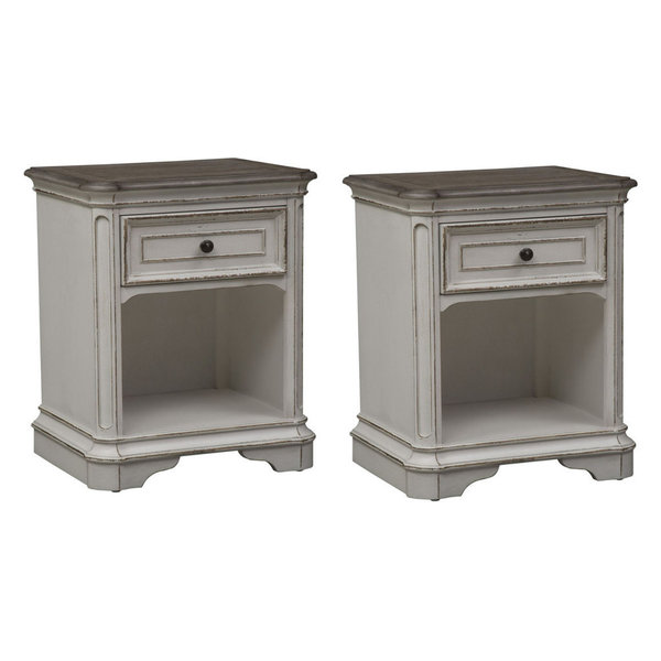 Liberty Furnitureliberty Magnolia Manor Youth Night Stand Antique White Set Of 2 Dailymail