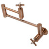 Kingston Brass KS810.ZX Millennium 3.8 GPM Wall Mounted Double - Antique Copper