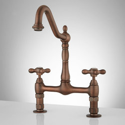 DOUGLASS BRIDGE KITCHEN FAUCET - CROSS HANDLES - Kitchen Faucets