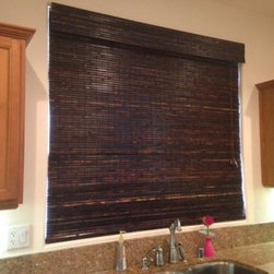Deluxe Woven Wood Shades in Customer Leslie's Home - Roller Shades