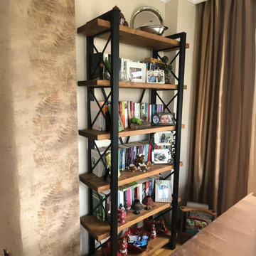 Renton Rustic Bookshelf | Solid Pine Wood Industrial Design