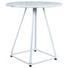 Spencer 27.56" Outdoor Bistro Table With White Marble Top