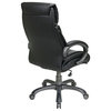Executive Bonded Leather Chair With Locking Tilt Control, Black