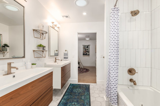 Midcentury Bathroom by Trade Winds Construction