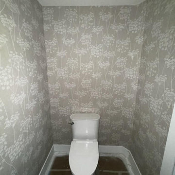 Powder room wallpaper installation Rocklin, CA