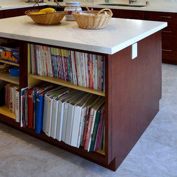 Transitional Kitchen with Mahogany Shakers