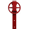 Premium Wagon Wheel Roller Hanger w/ Bolts for Barn Door, Regal Red