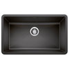 Blanco 440149 18.8"x32" Granite Single Undermount Kitchen Sink, Anthracite