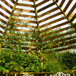 Hexagonal Slatted Roof Gazebo - Products