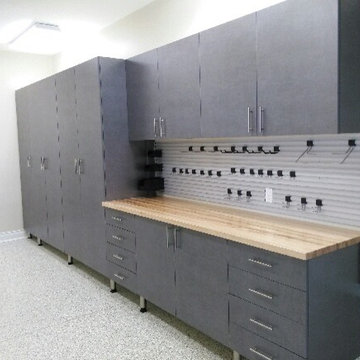 Pewter Cabinets with Omni Track Workbench