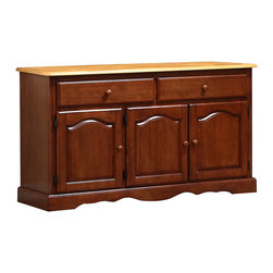 Sunset Trading Treasure Buffet | Nutmeg Light Oak - Buffets And Sideboards