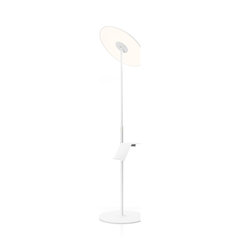 Circa Floor Lamp | Pedestal Table | White - Floor Lamps