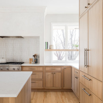 A Nature-Inspired Kitchen & Living Room with Natural Quarter-Sawn White Oak