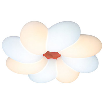 Creative Ceiling Lamp in the Shape of Flower For Living Room, Bedroom, Dia21.7xh4.7"