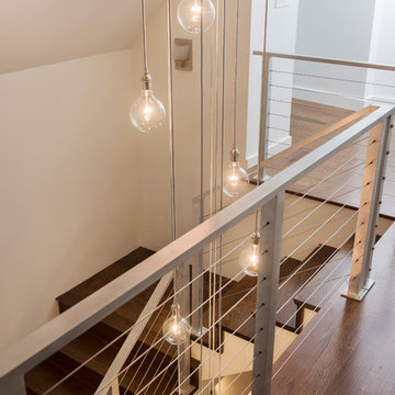 Cable Railing and Pendant Lighting