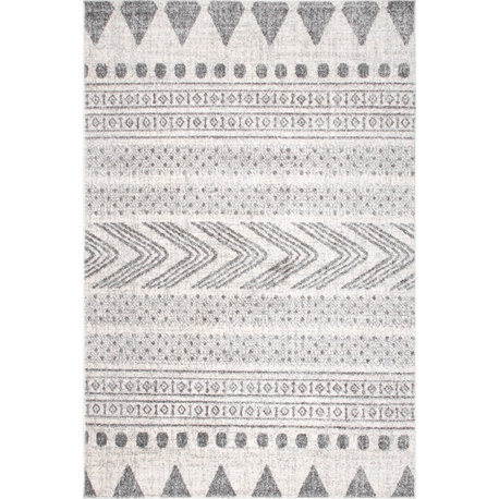 Nuloom Southwestern Tribal Bands, Grey 5'x7'5"